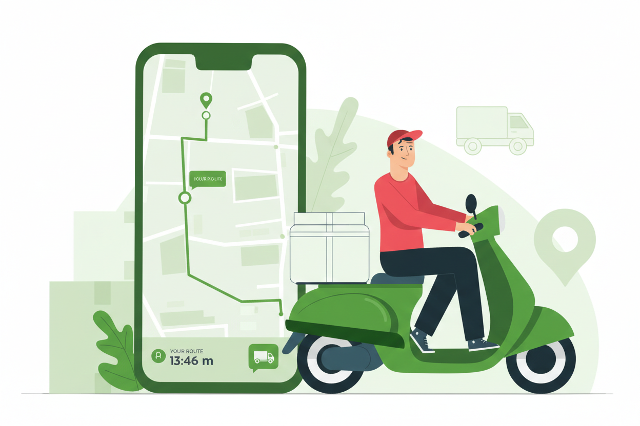 Courier Delivery Illustration